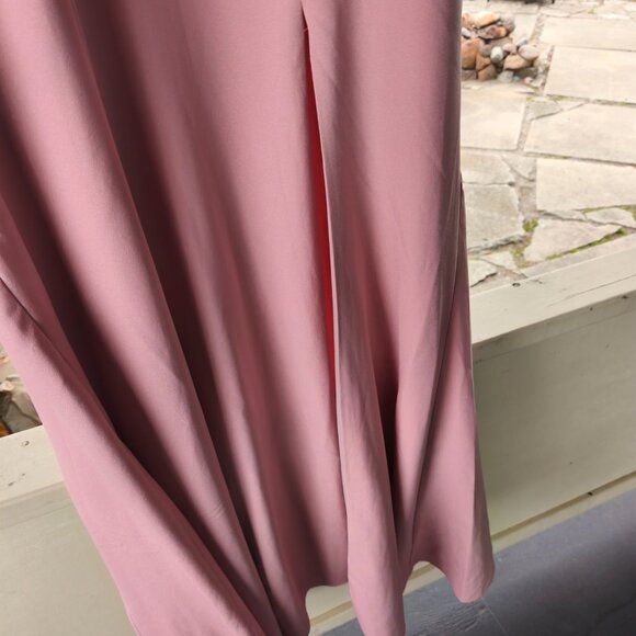 BHLDN Seraphine Crepe Maxi Low Back Bridesmaid Elegant Dress sz 0 Lilac Smoke - Picture 4 of 14